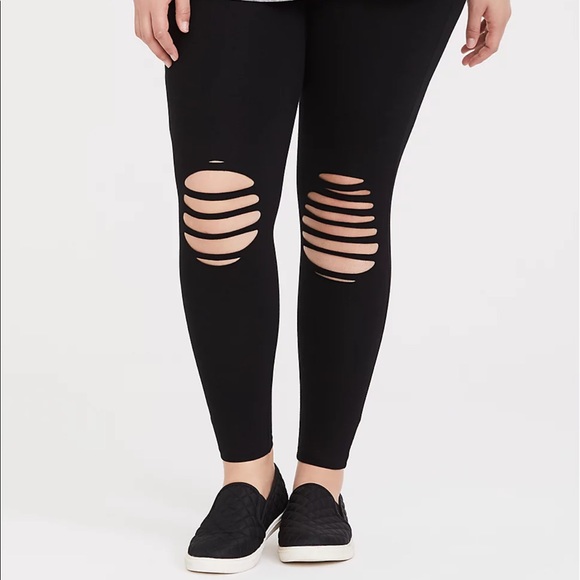 torrid Pants - Torrid Slashed Knee Leggings